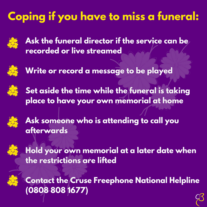 Helpful advice from Cruse Bereavement Care